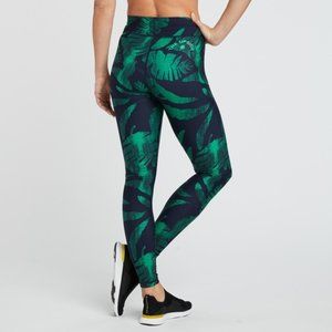 SoulCycle x The Upside Navy Palm Leaf Leggings